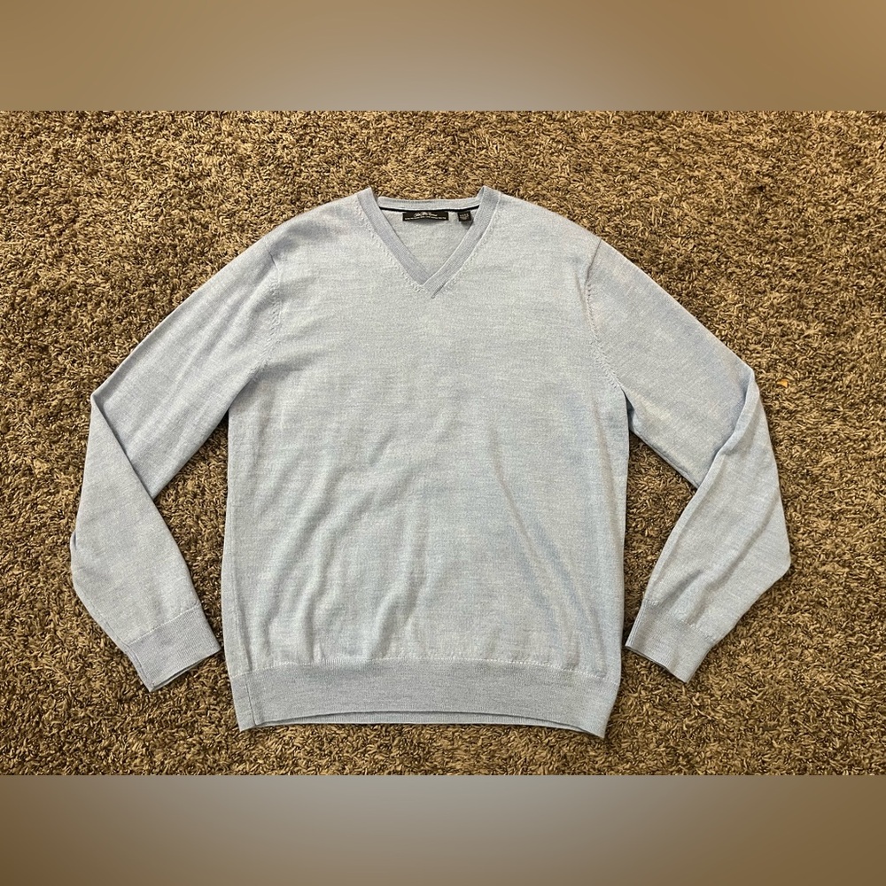 Saks fifth avenue merino wool sweater sky blue large